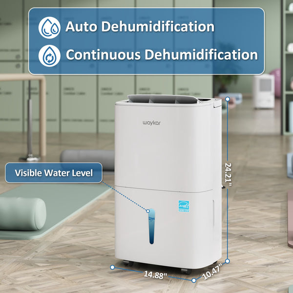 Energy Star Dehumidifiers with Drain Hose and Self Drying: 80, 120, and 150 pints