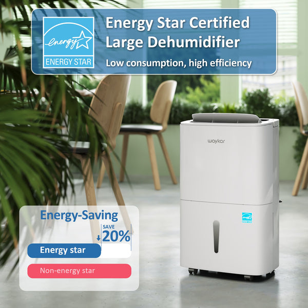 Energy Star Dehumidifiers with Drain Hose and Self Drying: 80, 120, and 150 pints