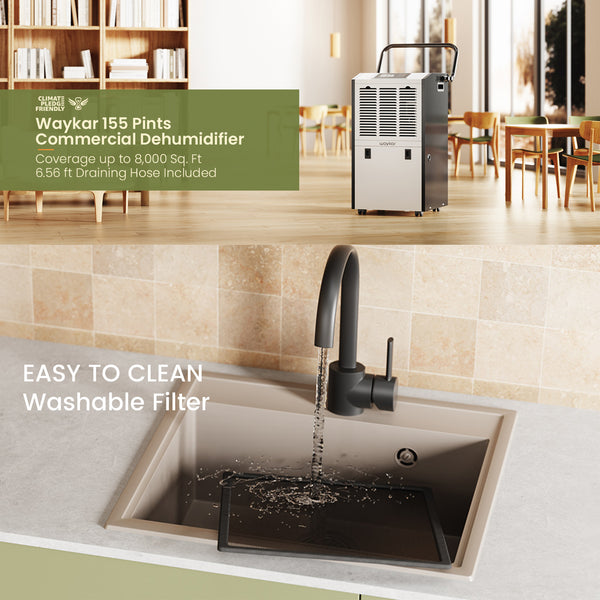 Waykar Wholesale 2-Pack: 155 Pints Commercial Dehumidifiers