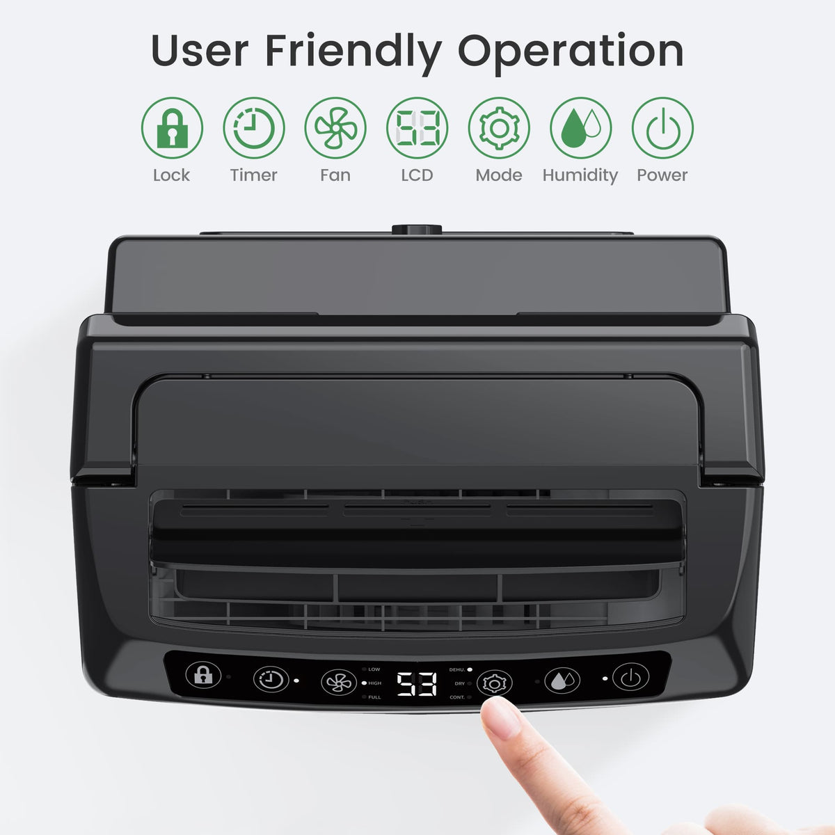 Energy Star 2025 label view of the Waykar PD160B-PRO-B home dehumidifier for large rooms up to 2,000 sq. ft.