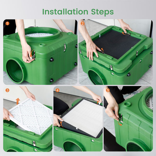 2-Pack Activated Carbon Filter Set for Air Scrubber