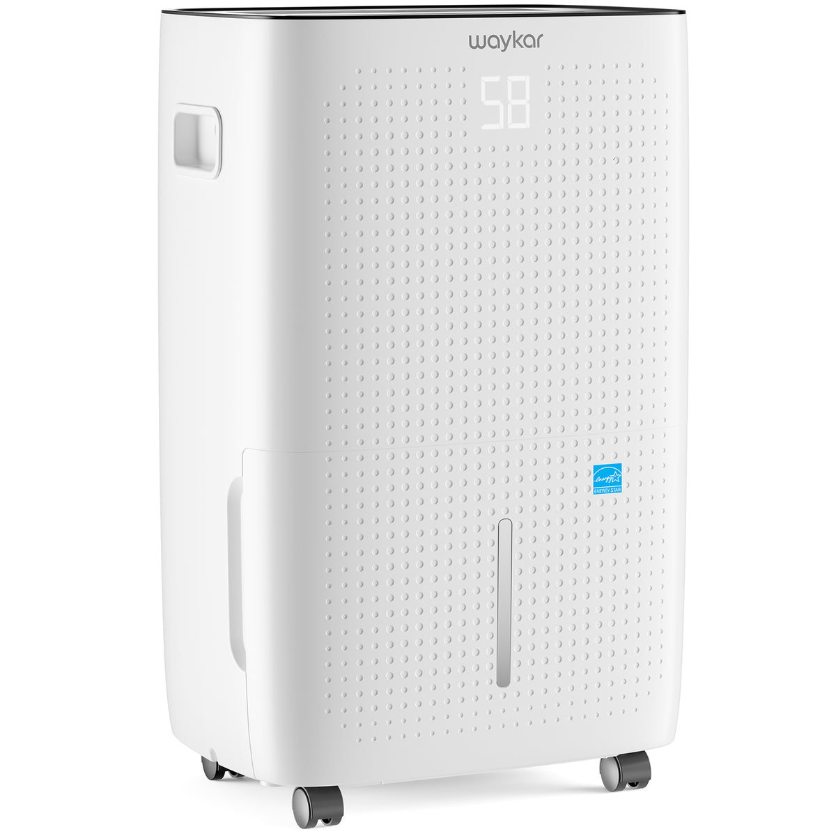 150-Pint Commercial Dehumidifier: For spaces up to 7,000 Sq. Ft, Drain Hose and 2.03 Gal Water Tank