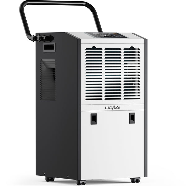 155 Pints Commercial Dehumidifier with Drain Hose Industrial Dehumidifier with a 1.32 Gallons Water Tank in Large Space up to 8000 Sq. Ft for Warehouse Basements Whole House Moisture Remove