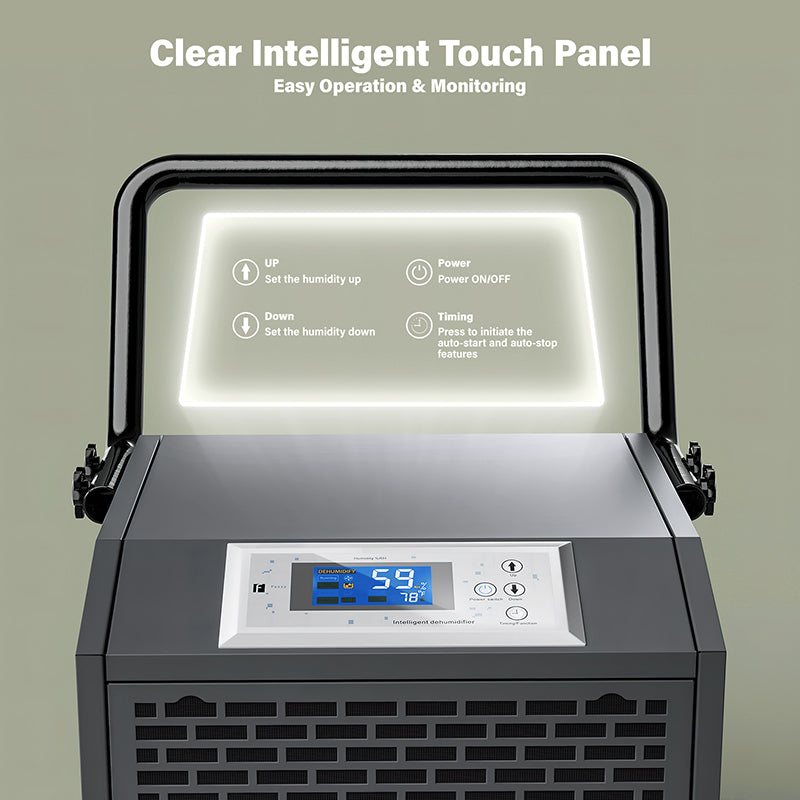 Waykar-155-pints-commercial-dehumidifier-with-intelligent-touch-panel