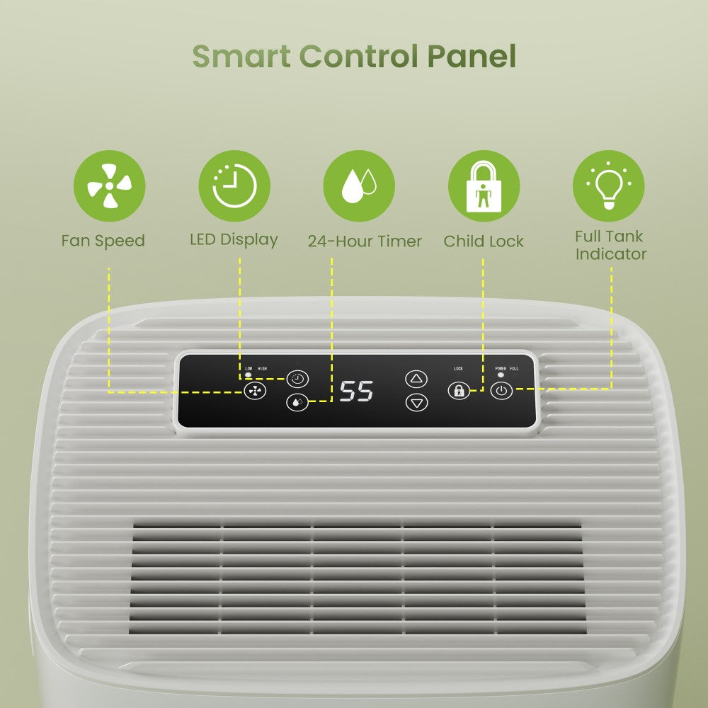 The-smart-control-panel-of-the-dehumidifier